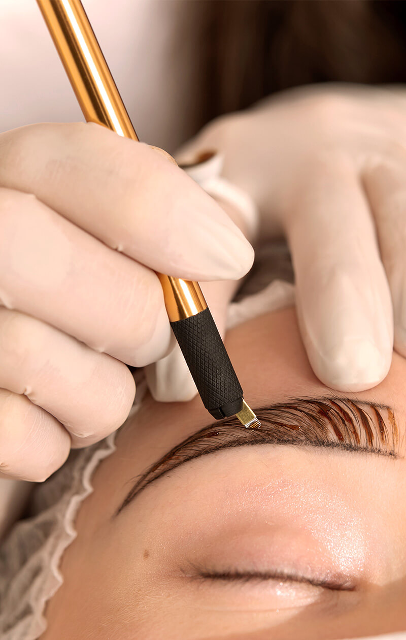 Micro Blading Nahaufnahme